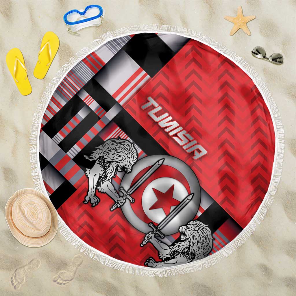 Tunisia Beach Blanket Silver Lions Sports Patterns - Wonder Print Shop