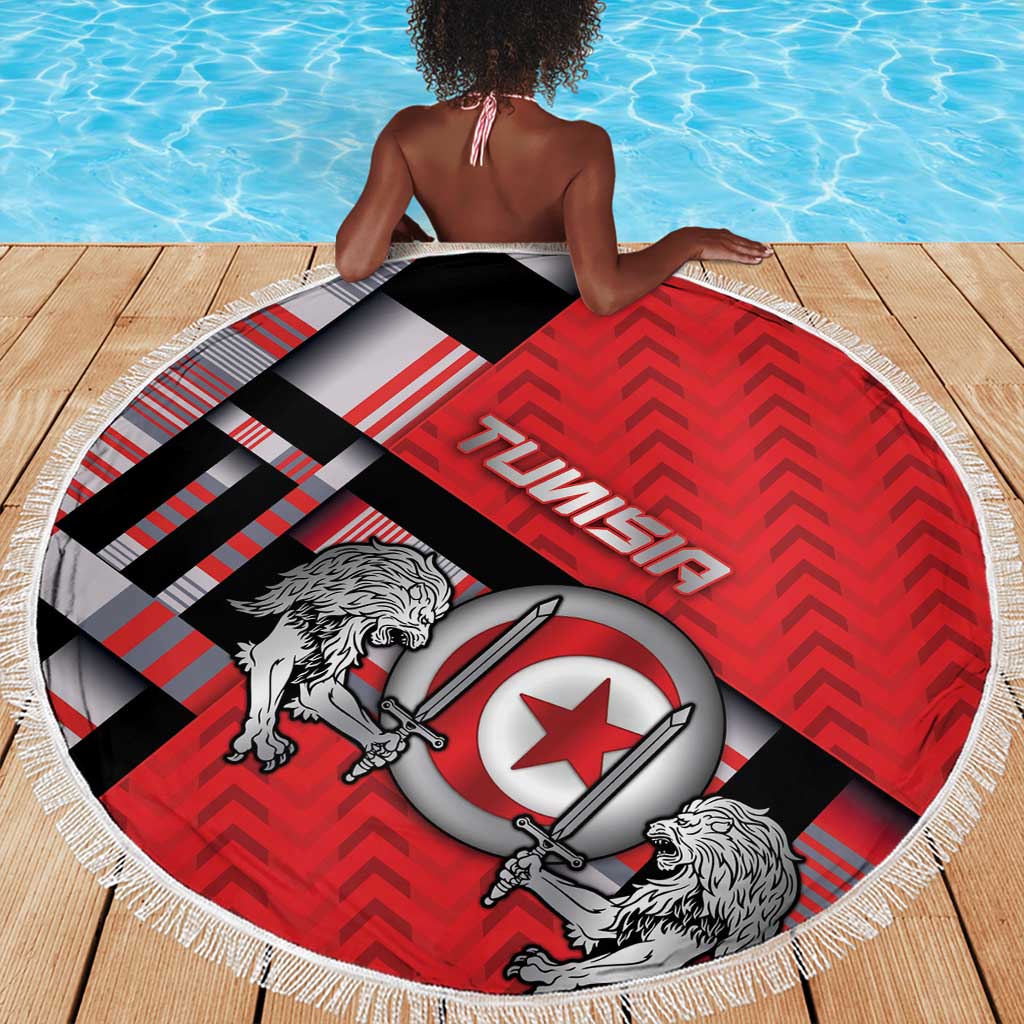 Tunisia Beach Blanket Silver Lions Sports Patterns - Wonder Print Shop