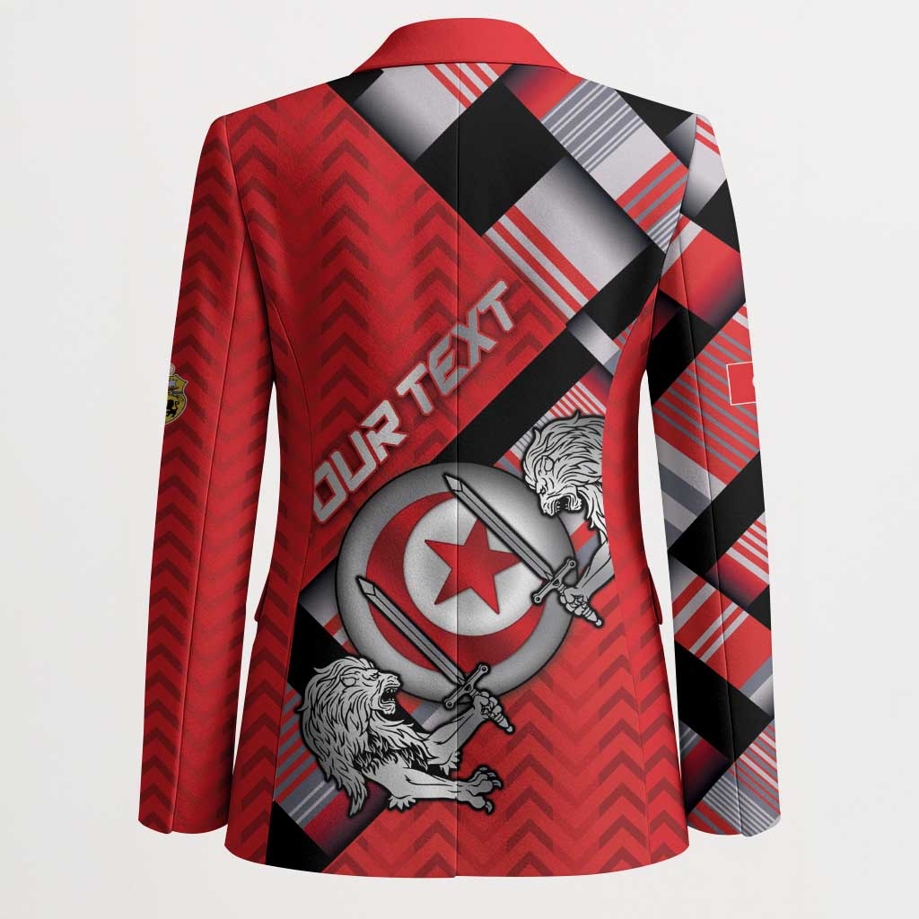 Personalized Tunisia Blazer Silver Lions Sports Patterns - Wonder Print Shop