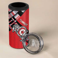 Personalized Tunisia 4 in 1 Can Cooler Tumbler Silver Lions Sports Patterns - Wonder Print Shop