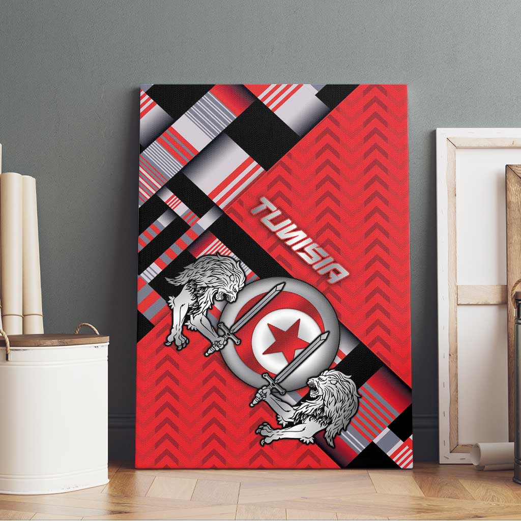 Tunisia Canvas Wall Art Silver Lions Sports Patterns - Wonder Print Shop