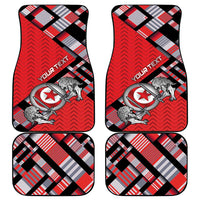 Personalized Tunisia Car Mats Silver Lions Sports Patterns - Wonder Print Shop