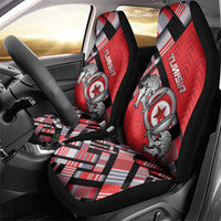 Tunisia Car Seat Cover Silver Lions Sports Patterns - Wonder Print Shop