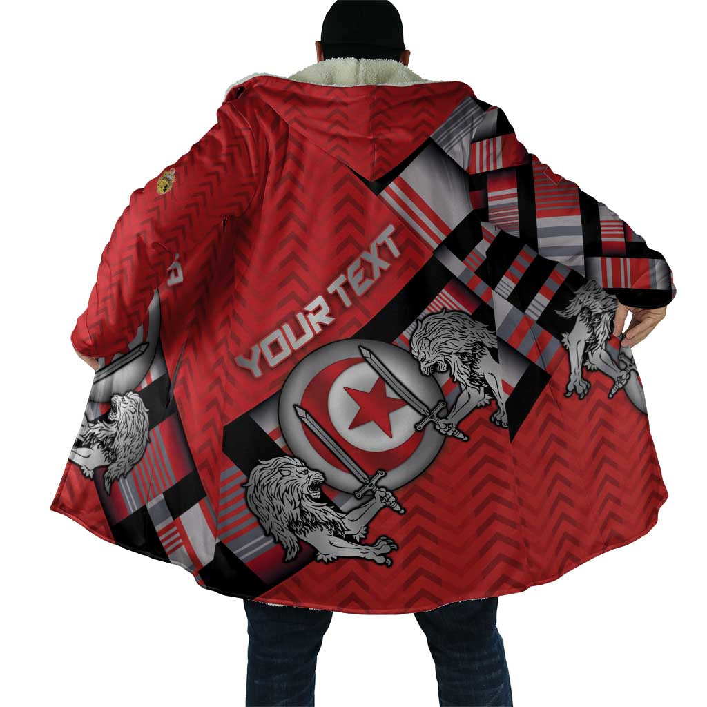 Personalized Tunisia Cloak Silver Lions Sports Patterns - Wonder Print Shop