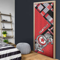 Personalized Tunisia Door Cover Silver Lions Sports Patterns - Wonder Print Shop