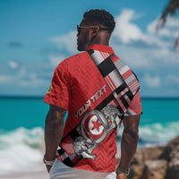 Personalized Tunisia Hawaiian Shirt Silver Lions Sports Patterns - Wonder Print Shop