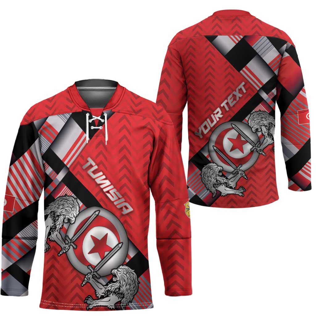 Personalized Tunisia Hockey Jersey Silver Lions Sports Patterns - Wonder Print Shop