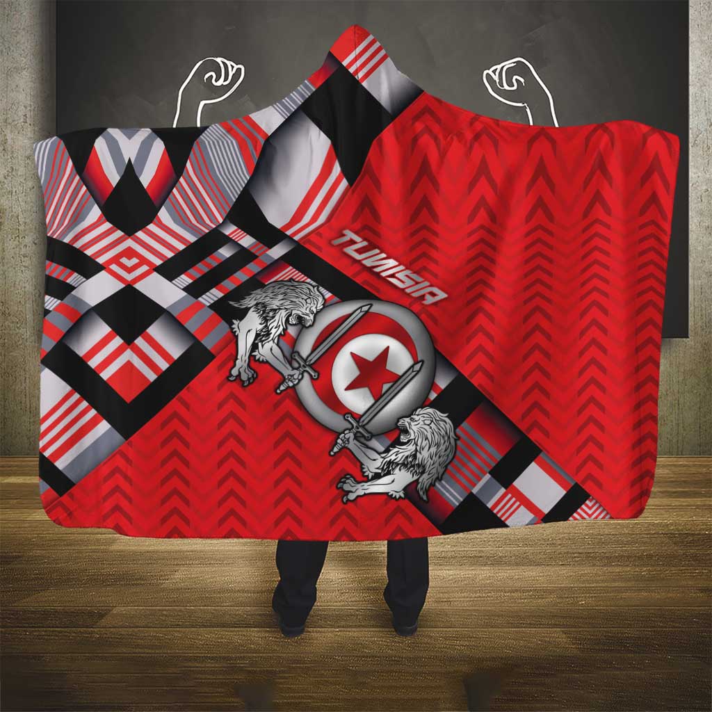 Tunisia Hooded Blanket Silver Lions Sports Patterns - Wonder Print Shop