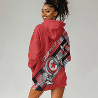 Personalized Tunisia Hoodie Dress Silver Lions Sports Patterns - Wonder Print Shop