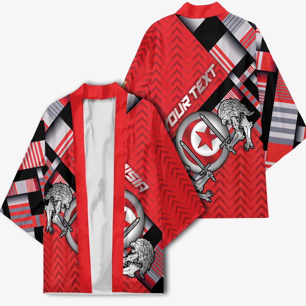Personalized Tunisia Kimono Silver Lions Sports Patterns - Wonder Print Shop