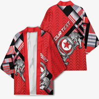 Personalized Tunisia Kimono Silver Lions Sports Patterns - Wonder Print Shop