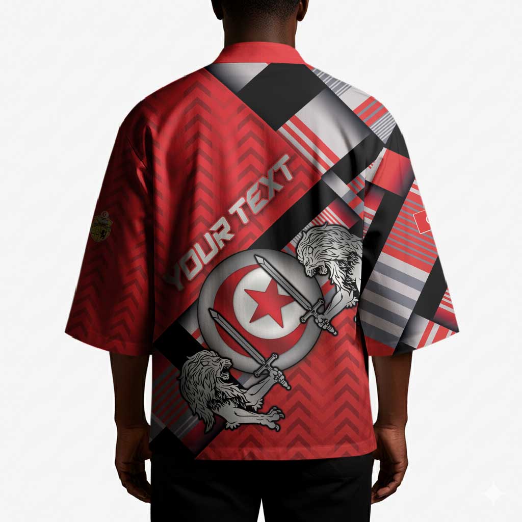 Personalized Tunisia Kimono Silver Lions Sports Patterns - Wonder Print Shop