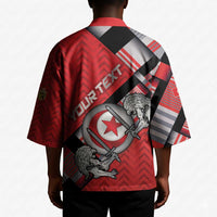 Personalized Tunisia Kimono Silver Lions Sports Patterns - Wonder Print Shop