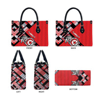 Tunisia Leather Bag Silver Lions Sports Patterns - Wonder Print Shop