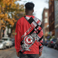 Personalized Tunisia Long Sleeve Shirt Silver Lions Sports Patterns - Wonder Print Shop