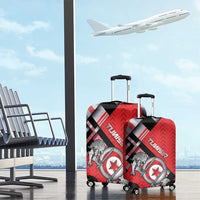Tunisia Luggage Cover Silver Lions Sports Patterns - Wonder Print Shop