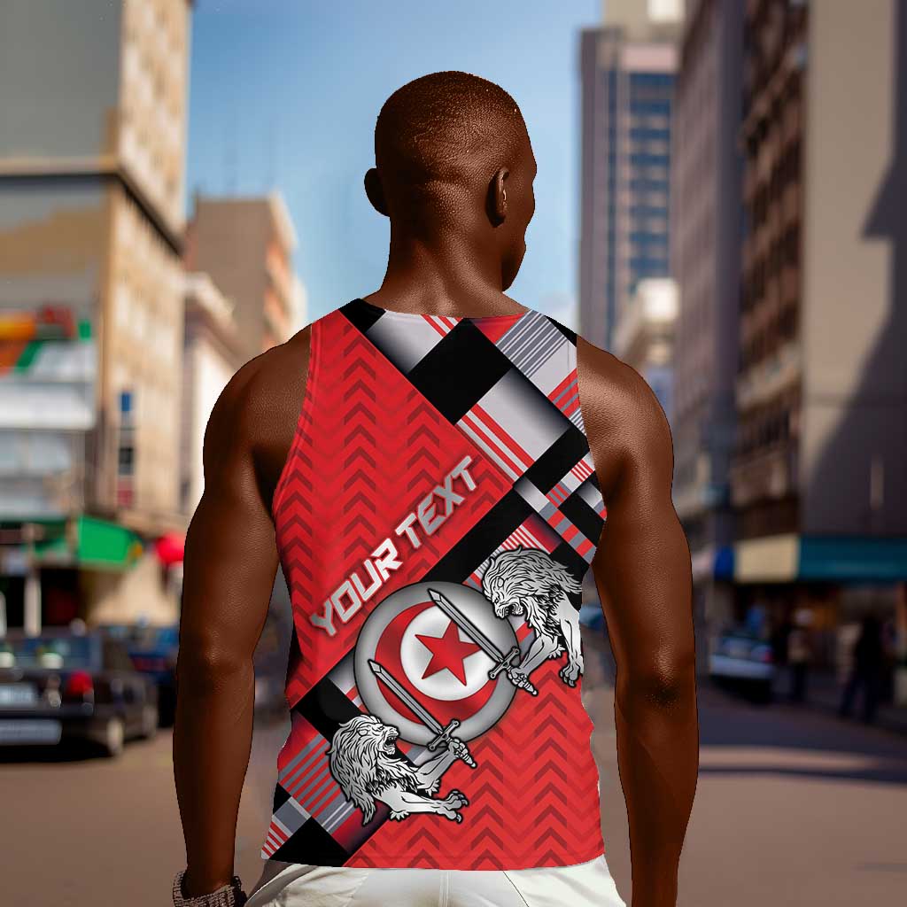 Personalized Tunisia Men Tank Top Silver Lions Sports Patterns - Wonder Print Shop