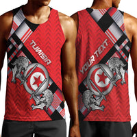 Personalized Tunisia Men Tank Top Silver Lions Sports Patterns - Wonder Print Shop