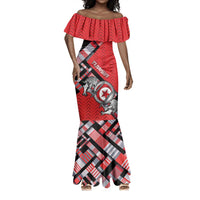 Personalized Tunisia Mermaid Dress Silver Lions Sports Patterns - Wonder Print Shop