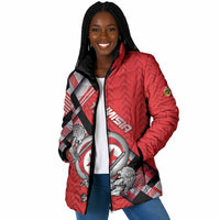 Personalized Tunisia Padded Jacket Silver Lions Sports Patterns - Wonder Print Shop