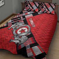 Tunisia Quilt Bed Set Silver Lions Sports Patterns - Wonder Print Shop