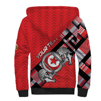 Personalized Tunisia Sherpa Hoodie Silver Lions Sports Patterns - Wonder Print Shop