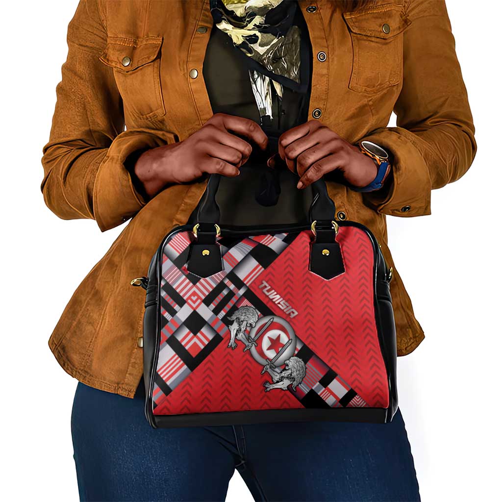 Tunisia Shoulder Handbag Silver Lions Sports Patterns - Wonder Print Shop