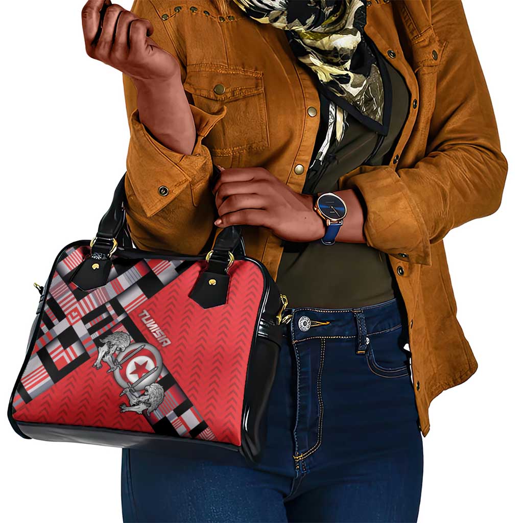 Tunisia Shoulder Handbag Silver Lions Sports Patterns - Wonder Print Shop