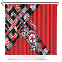 Tunisia Shower Curtain Silver Lions Sports Patterns - Wonder Print Shop