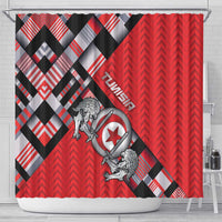 Tunisia Shower Curtain Silver Lions Sports Patterns - Wonder Print Shop