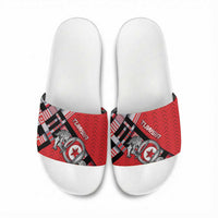 Tunisia Slide Sandals Silver Lions Sports Patterns - Wonder Print Shop