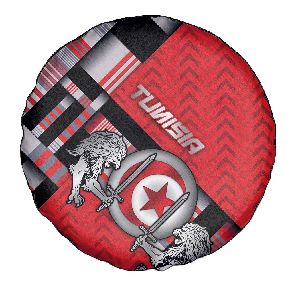 Tunisia Spare Tire Cover Silver Lions Sports Patterns - Wonder Print Shop