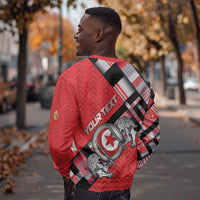 Personalized Tunisia Sweatshirt Silver Lions Sports Patterns - Wonder Print Shop