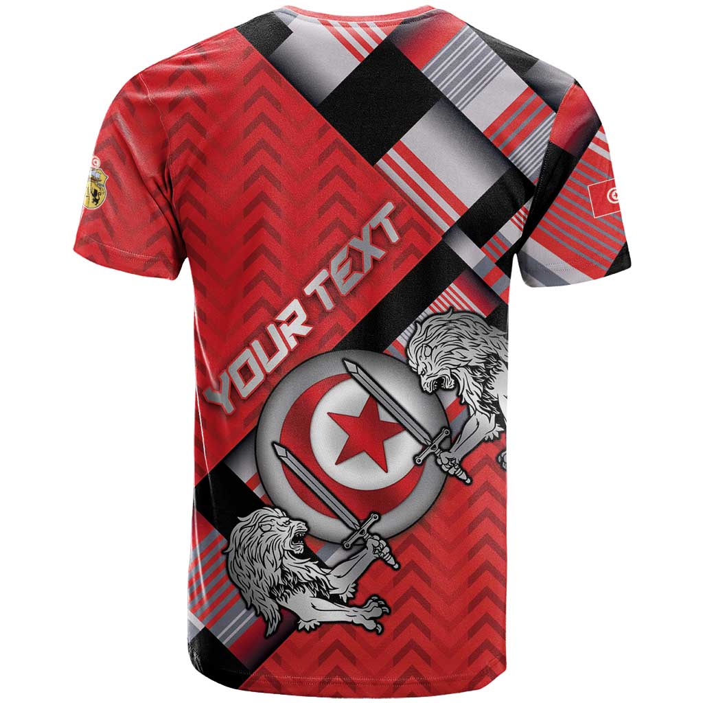 Personalized Tunisia T shirt Silver Lions Sports Patterns - Wonder Print Shop
