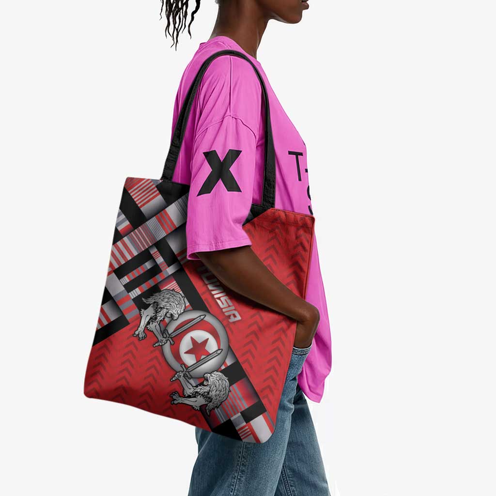 Tunisia Tote Bag Silver Lions Sports Patterns - Wonder Print Shop