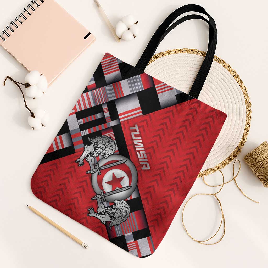 Tunisia Tote Bag Silver Lions Sports Patterns - Wonder Print Shop