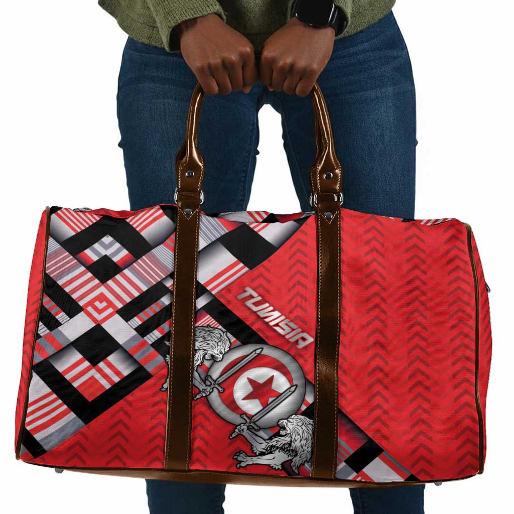 Tunisia Travel Bag Silver Lions Sports Patterns - Wonder Print Shop