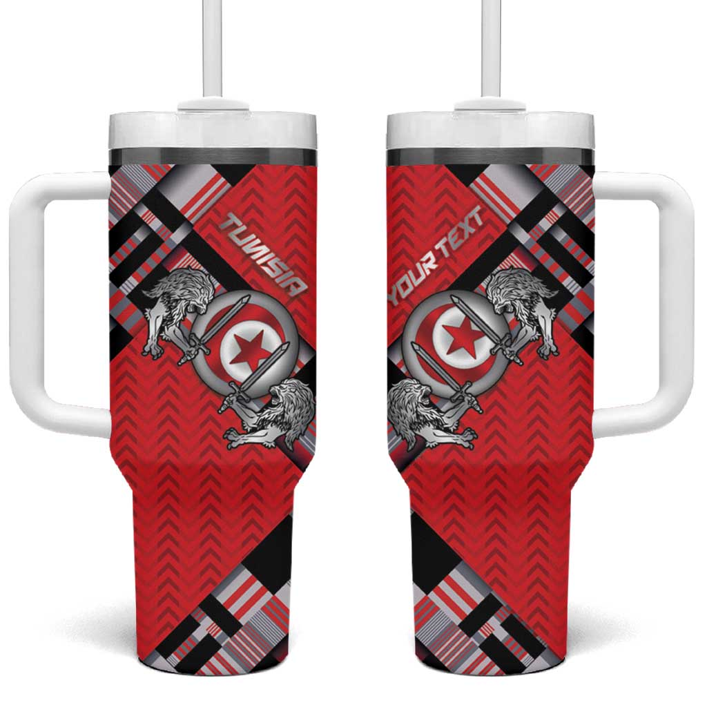 Personalized Tunisia Tumbler With Handle Silver Lions Sports Patterns - Wonder Print Shop