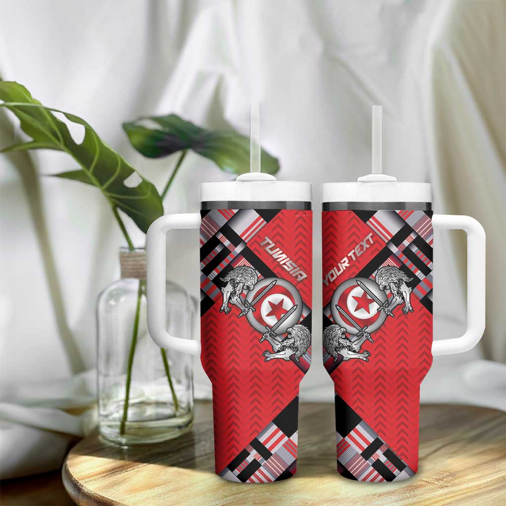 Personalized Tunisia Tumbler With Handle Silver Lions Sports Patterns - Wonder Print Shop