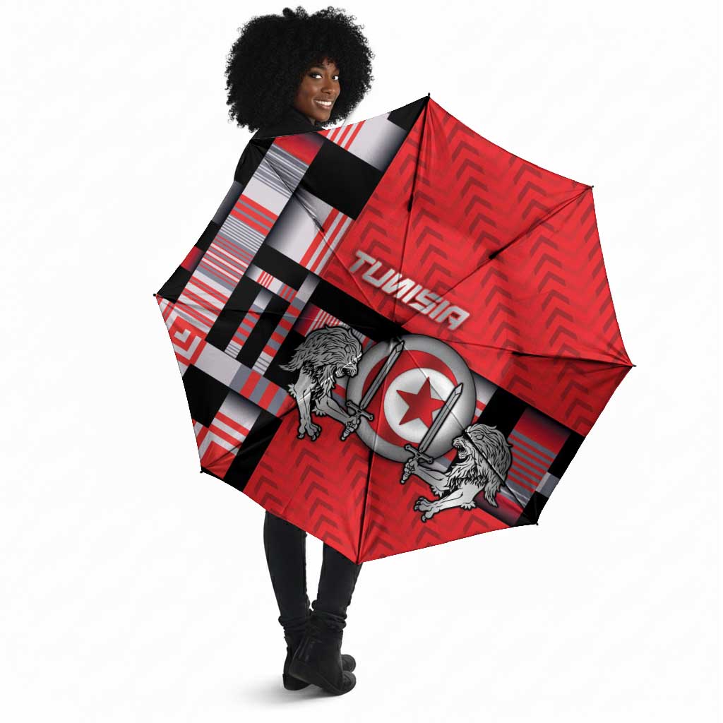Tunisia Umbrella Silver Lions Sports Patterns - Wonder Print Shop