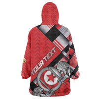 Personalized Tunisia Wearable Blanket Hoodie Silver Lions Sports Patterns - Wonder Print Shop