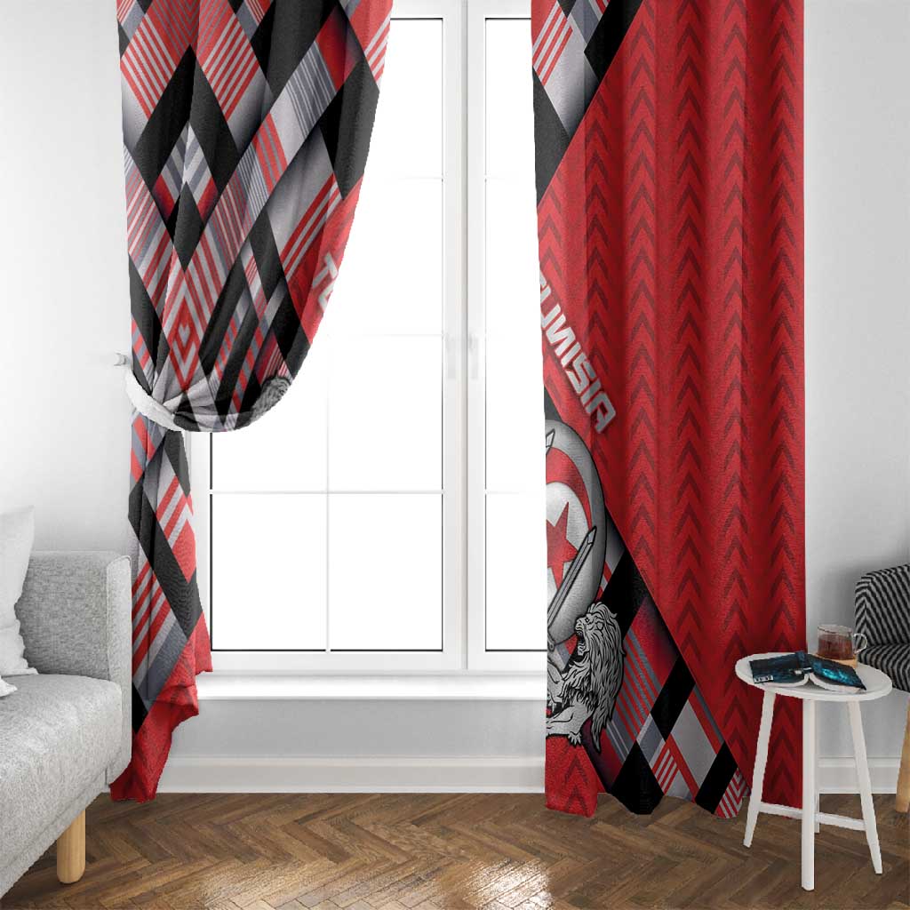 Tunisia Window Curtain Silver Lions Sports Patterns - Wonder Print Shop