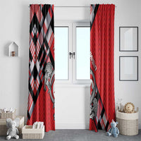 Tunisia Window Curtain Silver Lions Sports Patterns - Wonder Print Shop