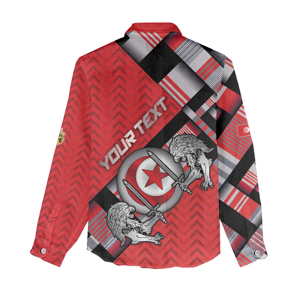 Personalized Tunisia Women Casual Shirt Silver Lions Sports Patterns - Wonder Print Shop