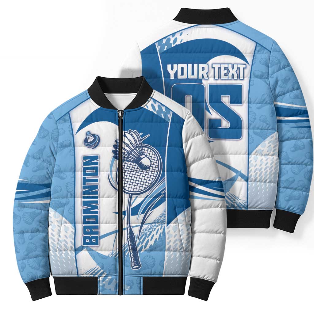 Custom Badminton Bomber Puffer Jacket Dynamic Swoosh