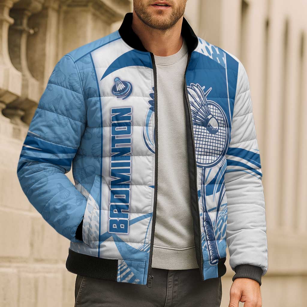 Custom Badminton Bomber Puffer Jacket Dynamic Swoosh