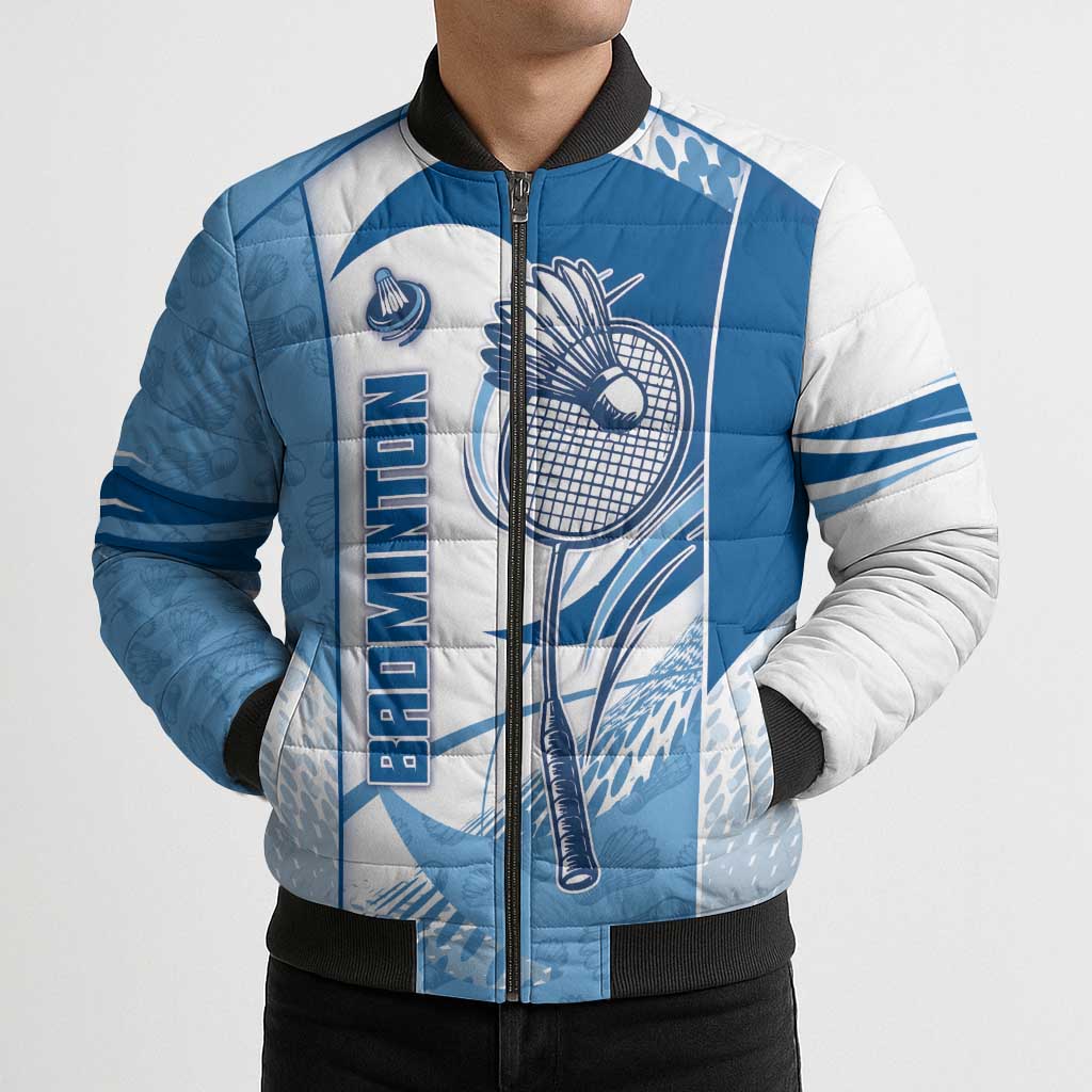 Custom Badminton Bomber Puffer Jacket Dynamic Swoosh
