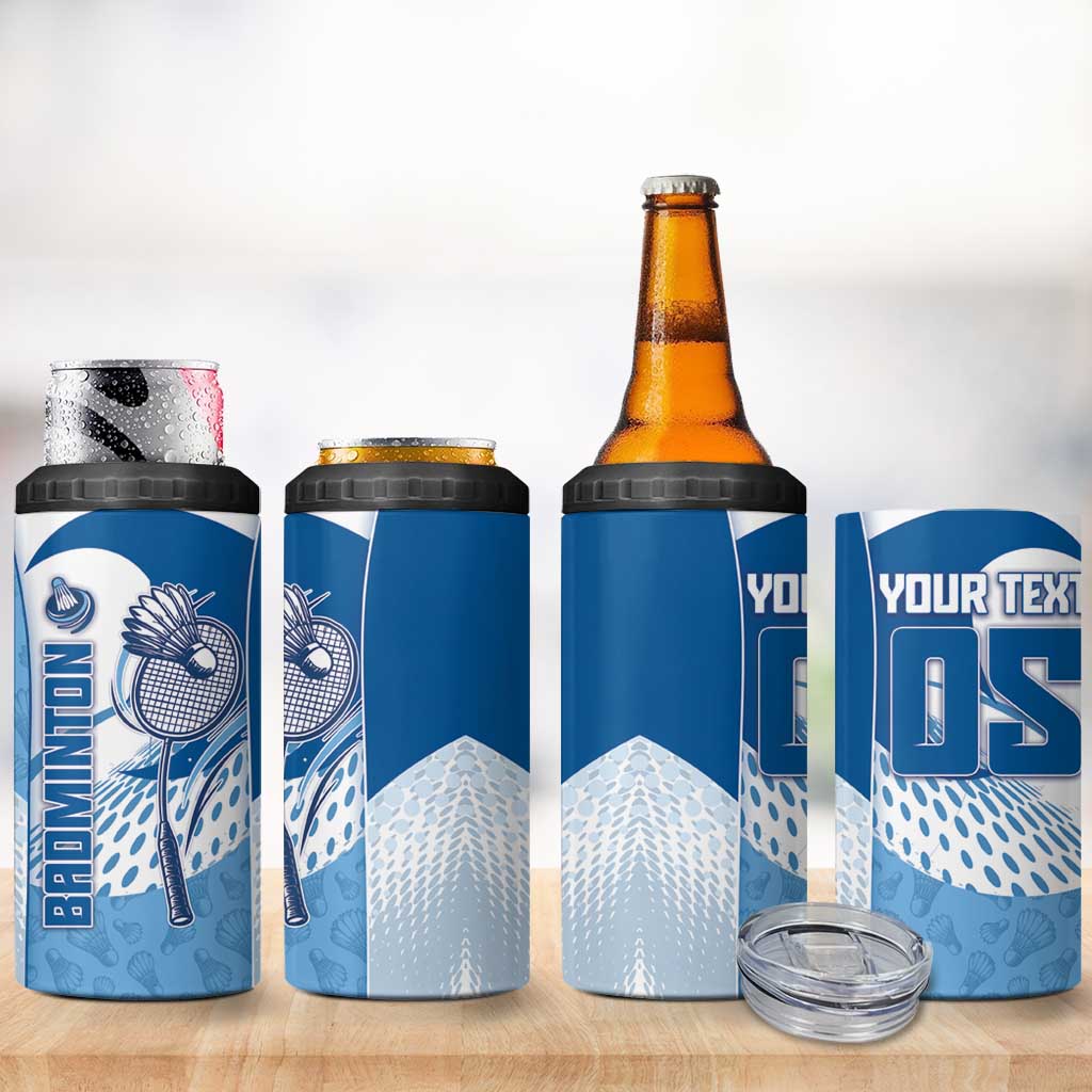 Custom Badminton 4 in 1 Can Cooler Tumbler Dynamic Swoosh