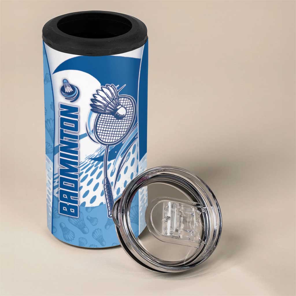 Custom Badminton 4 in 1 Can Cooler Tumbler Dynamic Swoosh