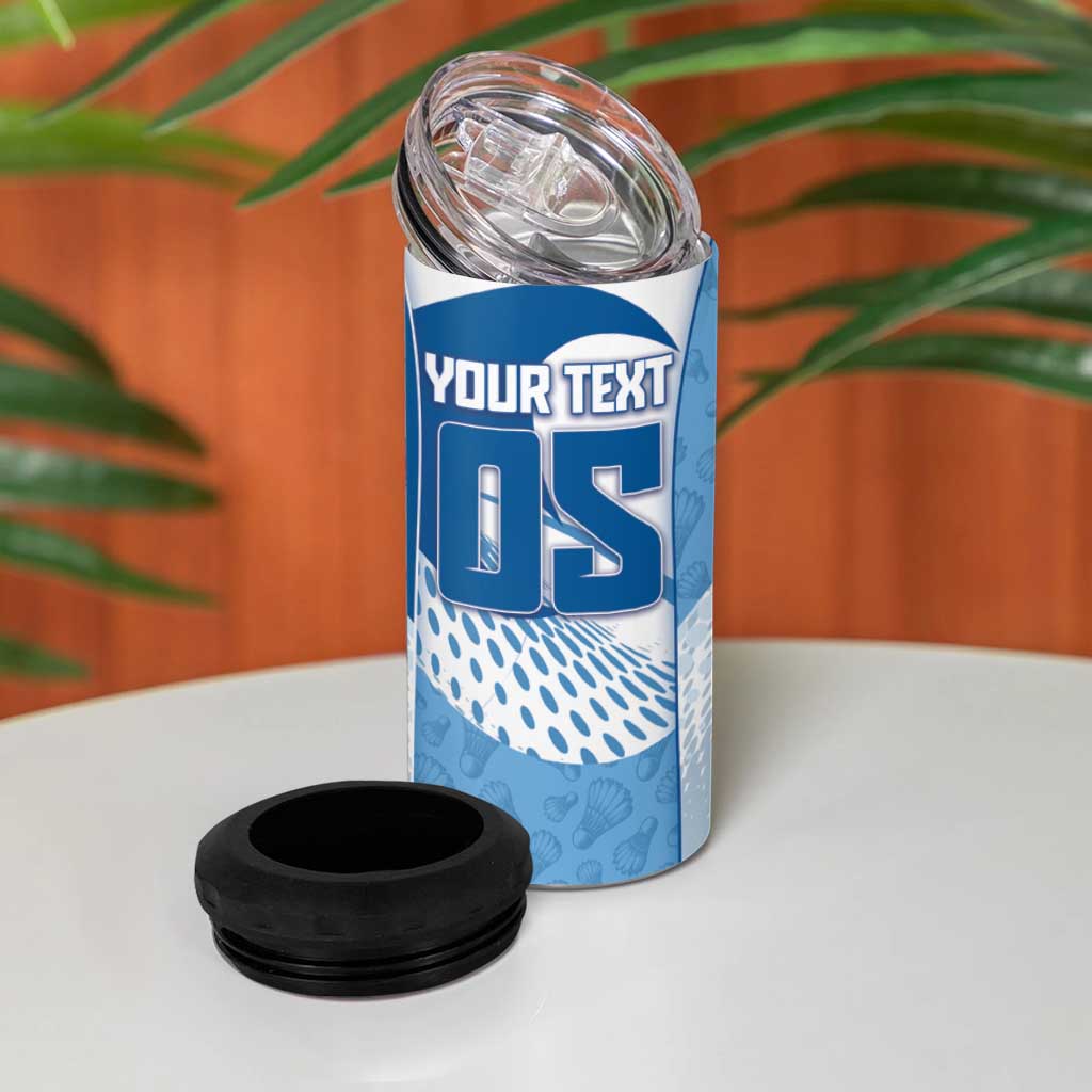 Custom Badminton 4 in 1 Can Cooler Tumbler Dynamic Swoosh
